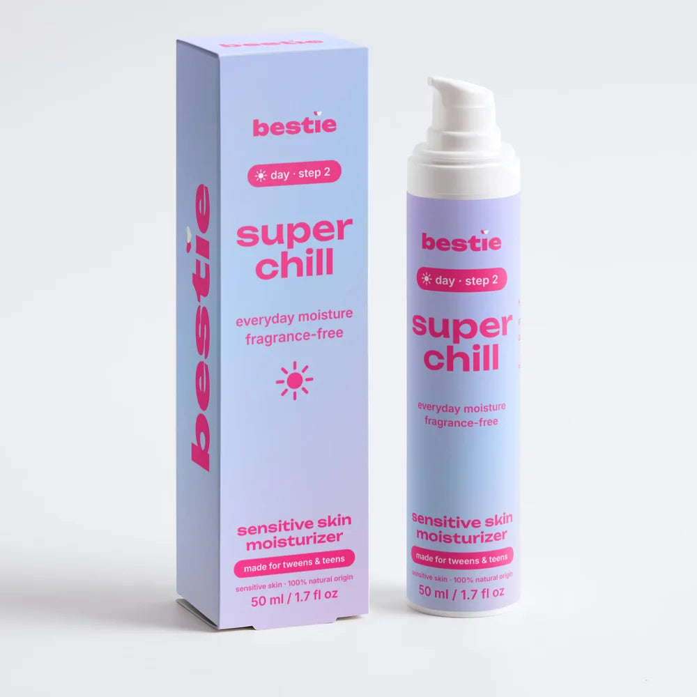 Super Chill Sensitive Skin Moisturizer in its bottle